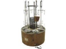 Charcoal rotating brabecue ground model with 7 skewers